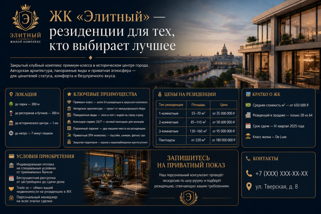 Как создать инфографику для недвижимости в VisGPT с помощью нейросети GPT Image 2