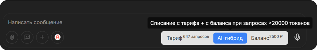 Режим тарификации "Гибрид"