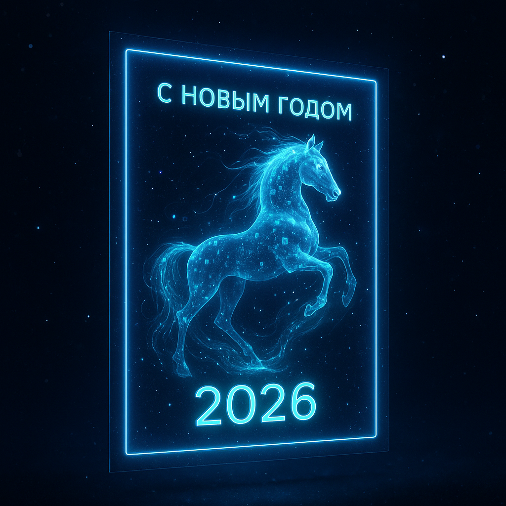 Как с помощью нейросетей создать новогодние открытки для коллег 