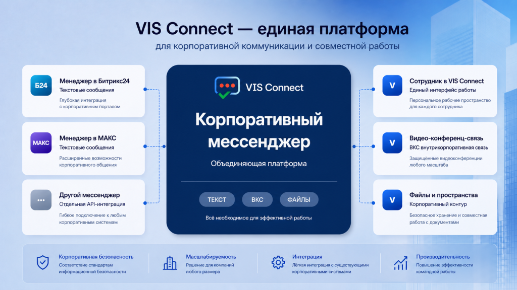 Как VIS Connect интегрирует Битрикс24, МАКС и внешние каналы